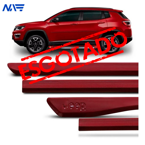 Jogo De Frisos Laterais Jeep Compass - Vermelho Tribal