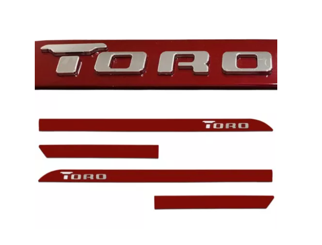 Jogo De Frisos Laterais -fiat Toro-vermelho Tribal- Original