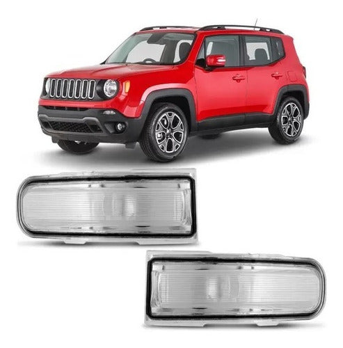 Par De Pisca Seta Retrovisor Jeep Renegade Original Mopar