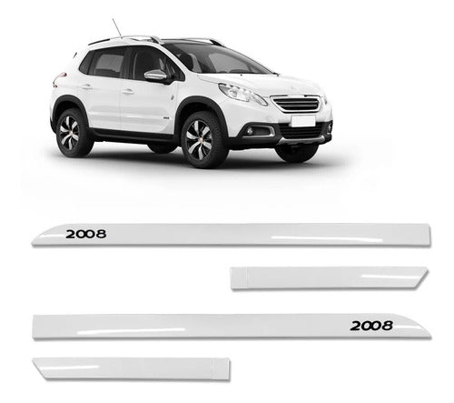 Frisos Portas Laterais Peugeot 2008 Original Blanc Banquise