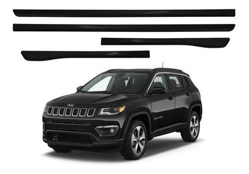 Jogo De Frisos Laterais Jeep Compass - Preto Shadow