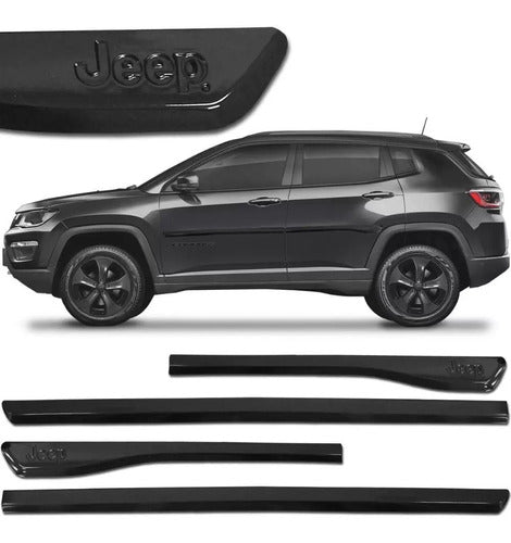 Jogo De Frisos Laterais Jeep Compass - Preto Shadow